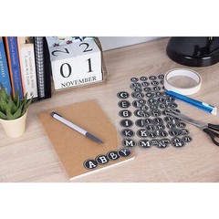 Chalkboard Theme Letter Sticker – 144-Pack Round Alphabet Labels 10 Packs