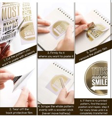10pc Transfer Stickers For Scrapbook Crafts Wood Metal Plastic Paper Scrap Book