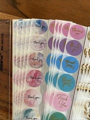 200pcs Cute Thank You Stickers 1” Small Business for Decorate Envelopes Sealing