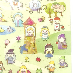 Fairy Tale Storybook Sticker Sheet Japan Kawaii Planner Scrapbook