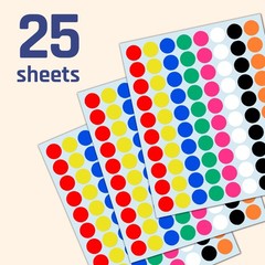 2000 Pcs 3/4 Inch Colored Dot Stickers Round Color Coding Labels for Office Yard
