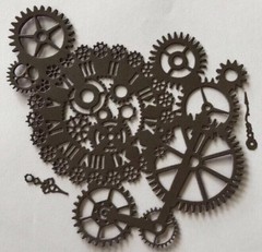 GIANT CLOCK GEARS Die-Cuts (6pc)6-1/4 x 5.5 Steampunk •Sprocket •Machine•Antique