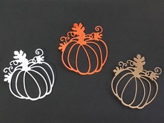 Pumpkin Die Cut Embellishments 8pcs 2-1/2 x 2-1/4” Choose Color Scrapbook Cards