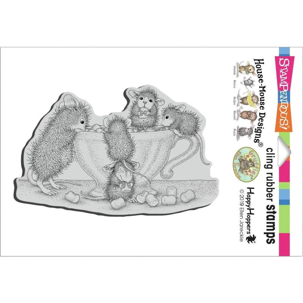 New Stampendous Rubber Stamp House Mouse MARSHMALLOW MUNCHING cling free USA shp