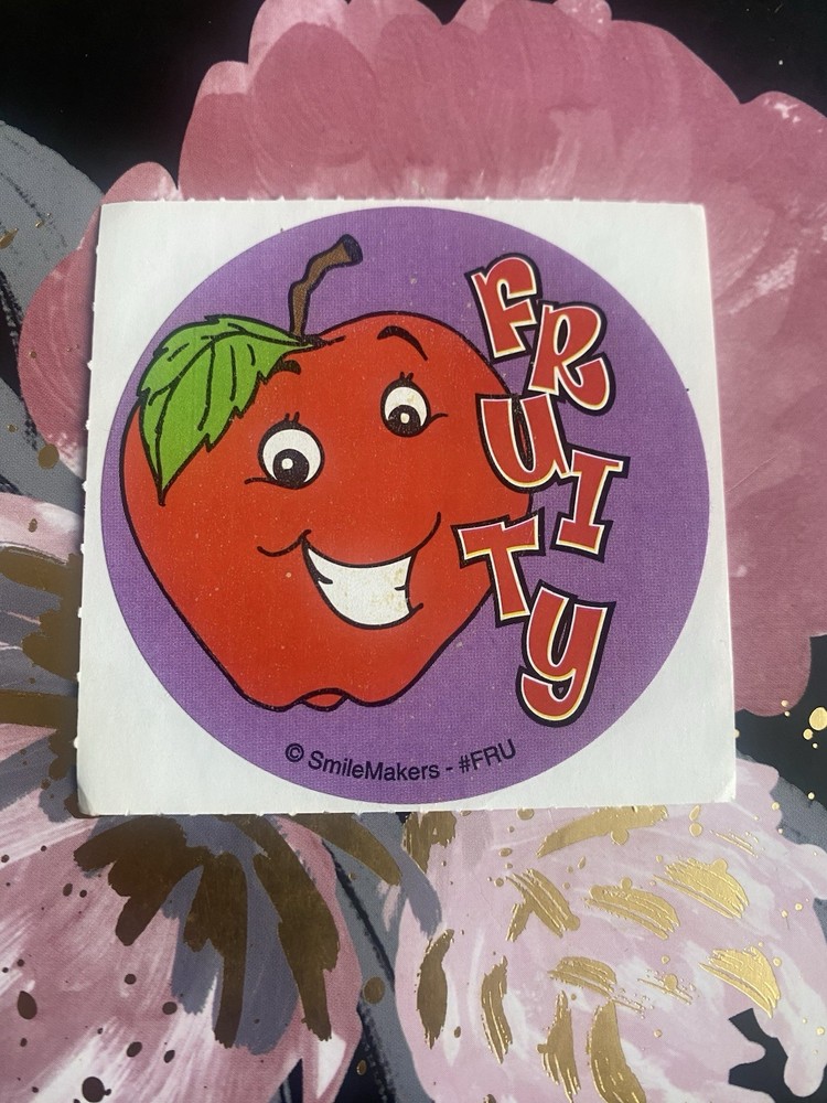 Vintage SmileMakers Fruity Apple Sticker Module 2.5” Inches