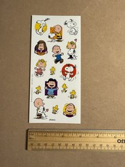 Peanuts Gang Snoopy Characters Sticker Sheet Woodstock Charlie Lucy Stickers NEW