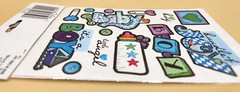 Keepsake Essentials BABY BOY Stickers Stroller, Rattle 2-Sheets Scrapbook, NEW