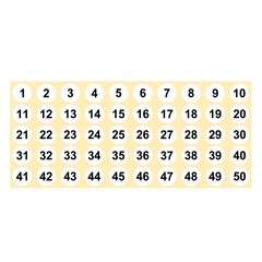 1 to 50 Number Stickers 1 Inch, Vinyl Round Labels Dot Decals, White
