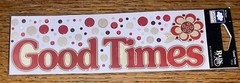 CLOUD 9 By Fiskars Epoxy Rain Drop ~Good Times ~Title Flowers Scrapbook Stickers