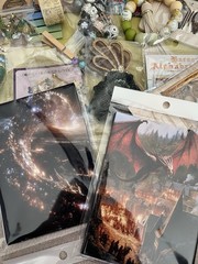 Celestial & Dragon Creative Crafting Journal Scrapbook Lot Paper Stickers Pen