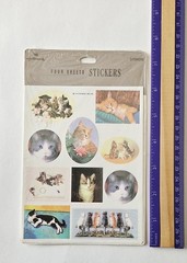 Vtg Cat Stickers LOT Hallmark NIP Kittens Ambassador