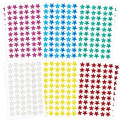 1620 Pcs Holographic Star Stickers 30 Sheets 6 Colors Foil Star Stickers for …