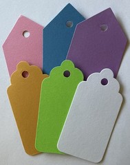 LARGE TAG COUPLE Die-Cut Embellishments(6pc)Label •Journaling•Gift•Card Making•