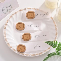 25Pcs Gold Heart Shaped Wax Seal stickers Self Adhesive Envelope Seal Stickers
