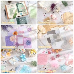 Sublaga 6 Sheets Textured Scrapbook Paper & Mesh Fabric Set – 156 Sheets