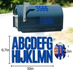 288 Pcs 18 Sheets Letter Stickers,Self Adhesive Waterproof 3 Inch Mailbox Num…