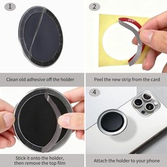 Reliable Gray Double-Sided Adhesive for OHSNAP Grips – Pack of 3 Stickers