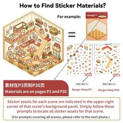 20 Sets Custom DIY 3D Sticker Scene Crafts Collection Book for Adults