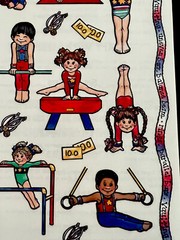 Rare Gymnastics Kids Stickers By “Tie Me To The Moon” Vintage•Large•Super Cute!