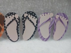 Sandals & footprint Summer Beach 6 Sets Blush Tan Brown –U Choose