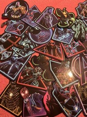 LOT of 10 NOCTILUCENT avengers Decals Super Hero kids stickers heroes neon