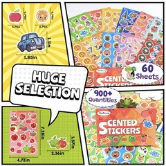Scented Sticker Set 60 Sheets 800+ Stickers 15 Scents Reward Party Favors