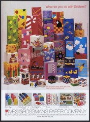 MRS. GROSSMAN’s PAPER COMPANY – Original 1984 Trade AD/ ADVERT_ Sticker products
