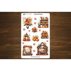 Fall Autumn Sticker Sheet | Decoration Stickers for Planners and Journals
