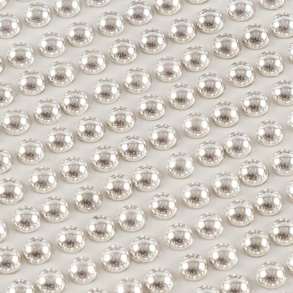 CraftbuddyUS CB110S 504pc 6mm Silver Rhinestuds Stickon Gems Diamnte Rhinestone