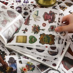 Auguro Dark Aesthetic Gothic Stickers 400 PreCut Washi Stickers 20 Scrapbook …