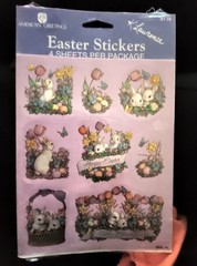 NEW UNOPENED Vintage American Greetings Easter Sticker Sheets 4 Pack Bunnies