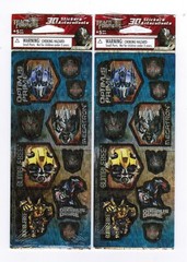 TRANSFORMERS Robot 2010 Bumblebee Optimus Prime Megatron 2 NEW packs Stickers