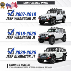 For Wrangler JK JL & Gladiator JT Front Bumper Compatible with 2007-2026 Jeep Wr