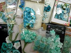 Your Choice New Prima Marketing Flower Pack of Green, Teal, Blue Shades, Retired