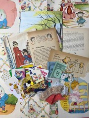 Vintage Childrens Ephemera Junk Journal Pack Book Pages Collage Crafts