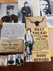 #780 – RARE WILD WEST GUNFIGHTER GAMBLER LAWMEN OUTLAW JUNK JOURNAL KIT 100+ PCS
