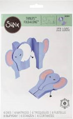 Sizzix Stamping Metal Die THINLITS FOLD A LONG ELEPHANT #663604