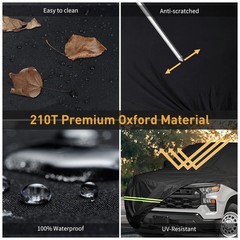 Waterproof Car Cover for 1998-2022 Dodge Ram 2500 3500 Crew Cab 6.5 ft Short …