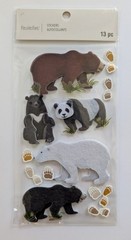 Bear Themed Brown Polar Panda Black Bears Scrapbooking Stickers Recollections