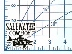 Saltwater Cowboy Fish Skeleton Sticker Vinyl Die Cut Decal Boat Tackle Gift