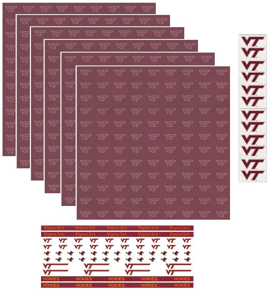 Virginia Tech Hokies Scrapbook Kit: paper & stickers NCAA