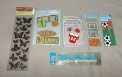 Scrapbooking Mixed Lot Asst. Stickers, Sticker Pad, Vellum, 3D, Sports Lot #4