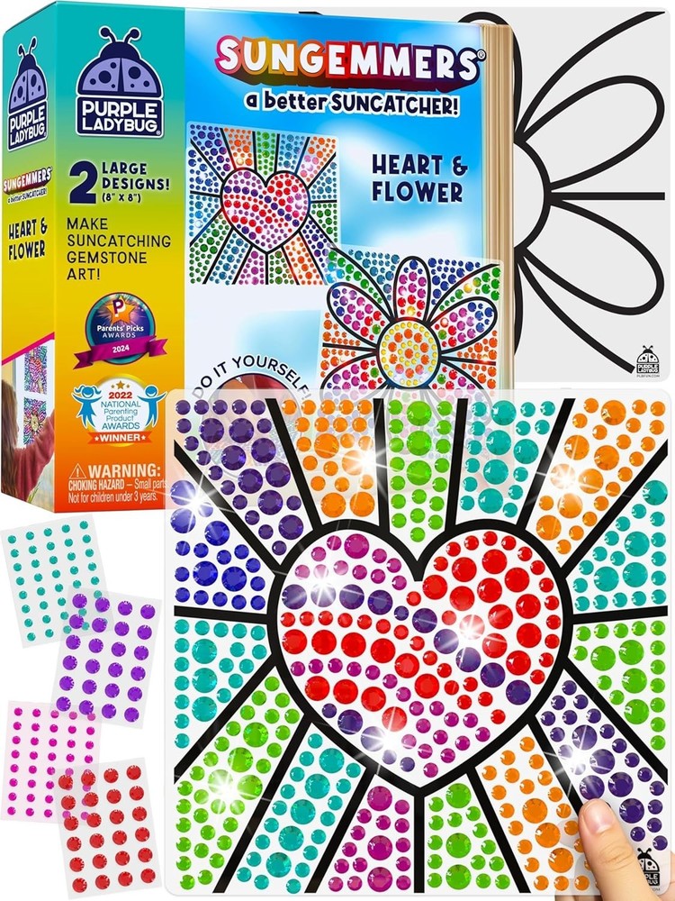 New SUNGEMMERS DIY Gem Sticker Window Diamond Art Suncatcher Kit Craft Valentine