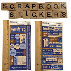 BIG Gymnastics Dance Scrapbook Lot Papers Stickers Borders Titles Craft Supplies