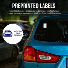 Oil Change Reminder Stickers – Static Cling Windshield Labels 1.5″x2.25″ – 400 G
