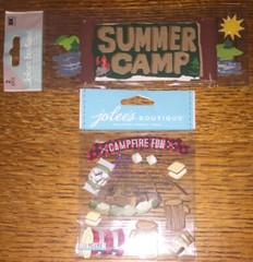 RARE Lot Of 2 Jolees SUMMER CAMP CAMPING FIRE S’mores Hiking Adventure Scrapbook