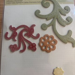 Studio 112 Adhesive Chipboard Stickers Scrolls Flowers Swirls