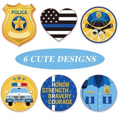 600 Pcs Police Stickers for Kids Police Party Favors Badge Stickers Officer Roll