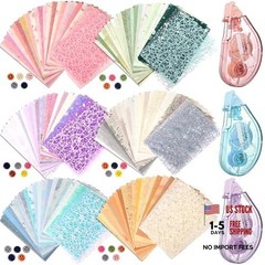 Sublaga 6 Sheets Textured Scrapbook Paper & Mesh Fabric Set – 156 Sheets