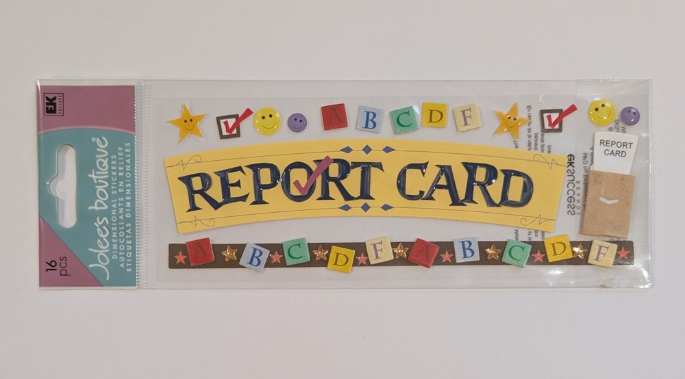 Jolee’s School Report Card Scrapbooking Title Stickers